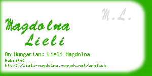 magdolna lieli business card